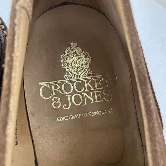 Crockett & Jones Tan Brogue Oxford Wingtip Rochester Shoes Sz UK 8.5 / US 9.5 - Picture 10 of 16